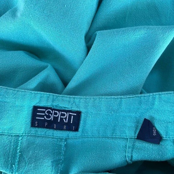 Vintage Espirit Sport Shorts Womens 9/10 Teal High Rise Boho Casual - Picture 2 of 7